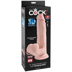 KING COCK - PLUS 3D DILDO SFERE OSCILLANTI 20.3 CM