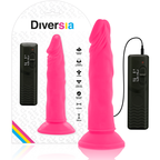 DIVERSIA - DILDO FLESSIBILE CON VIBRAZIONE ROSA 23 CM -O- 4.3 CM