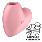 SATISFYER - CUTIE HEART STIMOLATORE E VIBRATORE A IMPULSI D'ARIA BLU