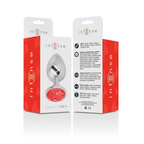 INTENSE - PLUG ANALE IN METALLO ALLUMINIO CON CRISTALLO ROSSO MISURA S