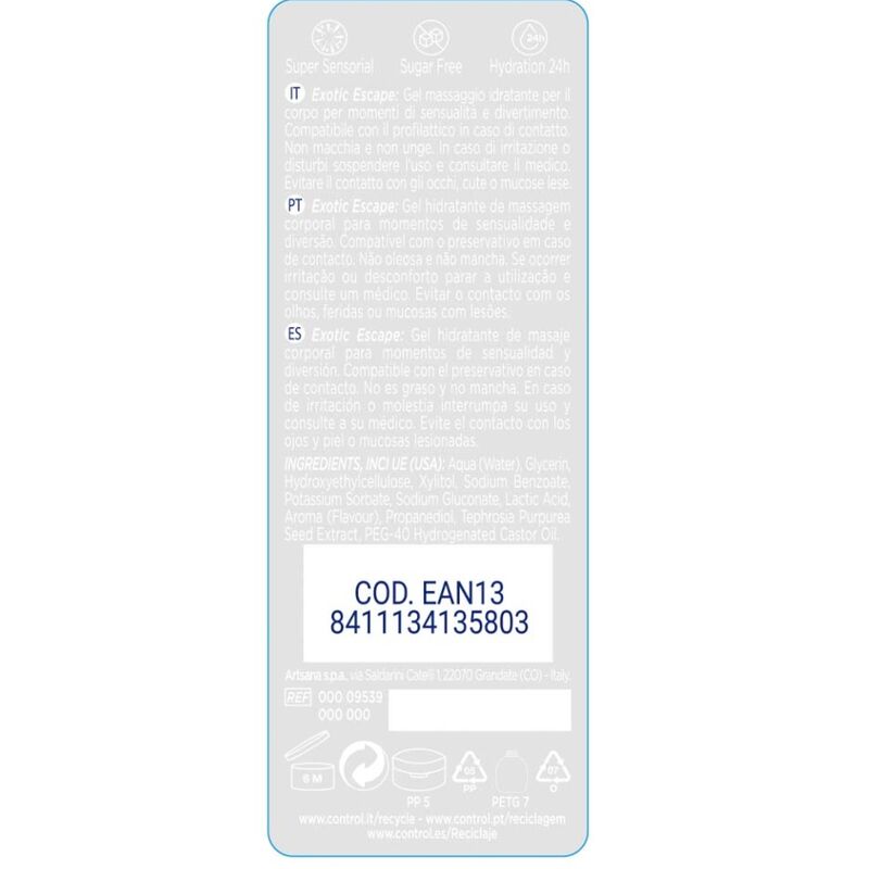 CONTROL - 2 EN 1 MASSAGGIO E PIACERE ESOTICO 200 ML