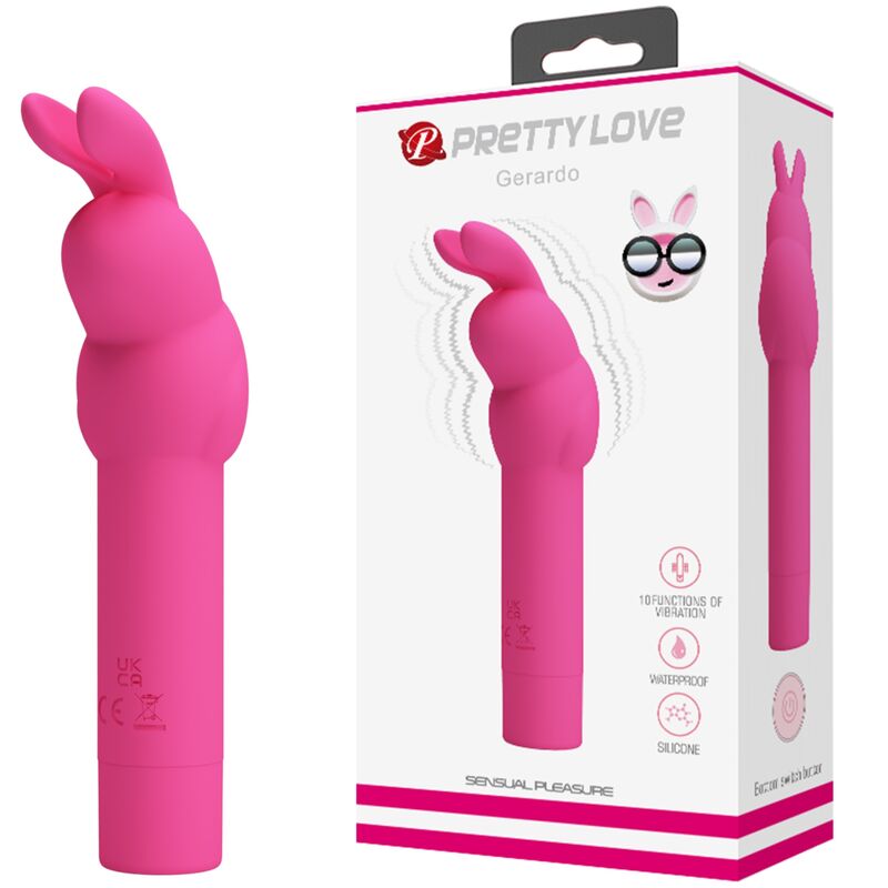 PRETTY LOVE - VIBRATORE IN SILICONE GERARDO FUSCHIA RABBIT