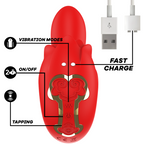 MIA -  SELENA STIMOLATORE VIBRANTE + TAPPING ROSSO