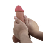 PRETTY LOVE - DILDO REALISTICO SLIDING SKIN SERIES CON VENTOSA SCORREVOLE DELLA PELLE MARRONE 23,4 CM