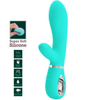 PRETTY LOVE - VIBRATORE MULTIFUNZIONE G-SPOT THOMAS VERDE ACQUA