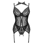 LIVCO CORSETTI FASHION - COLLEZIONE GIELLANDRA FOR THE SENSES CORSETTO + PANTY NERO