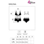 LIVCO CORSETTI FASHION - DREZNA LC 90733 REGGISENO + SLIP NERO