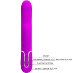 PRETTY LOVE - VIBRATORE MULTIFUNZIONE PERLITA 3 IN 1 G-SPOT VIOLA