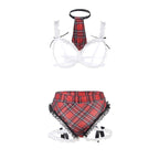 SUBBLIME - COSTUME SEXY DA SCUOLA CON REGGISENO L/XL