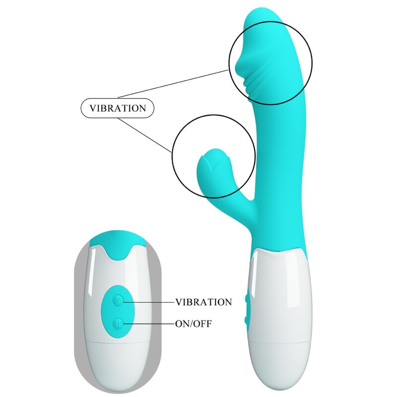 PRETTY LOVE - VIBRATORE SNAPPY G-SPOT VERDE ACQUA