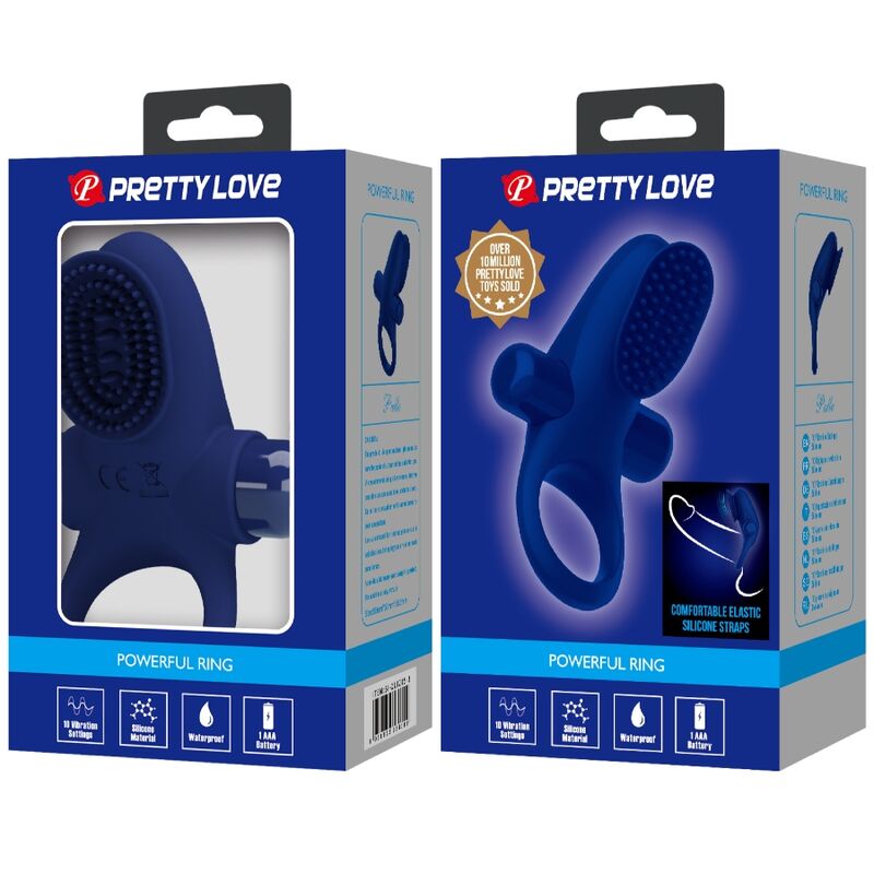 PRETTY LOVE - PALLE ANELLO CON VIBRAZIONE BLU