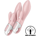 SATISFYER - AIR PUMP BUNNY 3 VIBRATORE GONFIABILE CONIGLIO ROSA