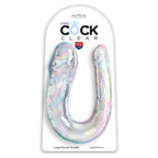 KING COCK - DOUBLE TROUBLE DOPPIO TROUBLE 44 CM TRASPARENTE