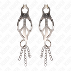 KINK - PINZE PER CAPEZZOLI TRIFOGLIO GIAPPONESE CON CATENINE ARGENTO