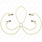 KINK - 4 MORSETTI PER CAPEZZOLI E CLIT REGOLABILI ORO