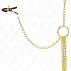 KINK - 4 MORSETTI PER CAPEZZOLI E CLIT REGOLABILI ORO