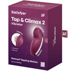 SATISFYER - TAP & CLIMAX 2 VIBRATORE E STIMOLATORE ROSSO