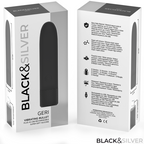 BLACK & SILVER - GERI USB RICARICABILE VIBRANTE BULLET 8 VIBRAZIONI NERO 10 X 2,2 CM