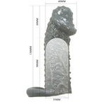 PRETTY LOVE - MODELLO REALISTICO DI INGRANDIMENTO E MANICA DI RITARDO PER IL PENE 2 GRIGIO