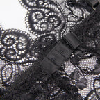 SUBBLIME - 953928 CAMICIA DA NOTTE IN SETA E PIZZO + SLIP NERO L/XL