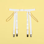 SUBBLIME - 954284 BODY CON CATENE + CINTURA GIACCHE BIANCO S/M