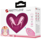 PRETTY LOVE - MORSETTI PER CAPEZZOLI CAILEY 10 VIBRAZIONI TELECOMANDO ROSA