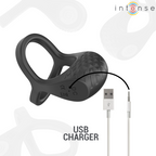 INTENSE - ALEX VIBRATORE DOPPIO ANELLO PER PENE 10 VIBRAZIONI NERO