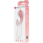PRETTY LOVE - VIBRATORE PUNTO G LUMINOSO + STIMOLATORE CLITORIDEO 30 VIBRAZIONI ROSA