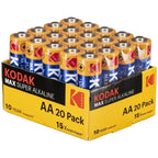 KODAK - BATTERIA ALCALINICA MAX AA LR6 CONFEZIONE*20 BATTERIE
