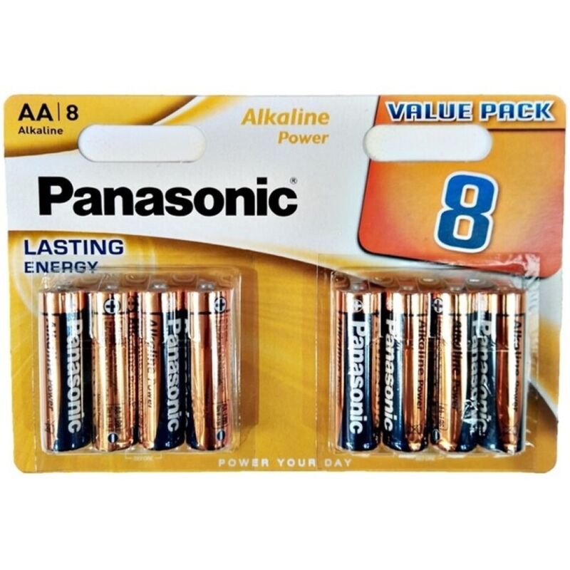 PANASONIC - BATTERIA ALCALINA BRONZO AA LR6 BLISTER*8