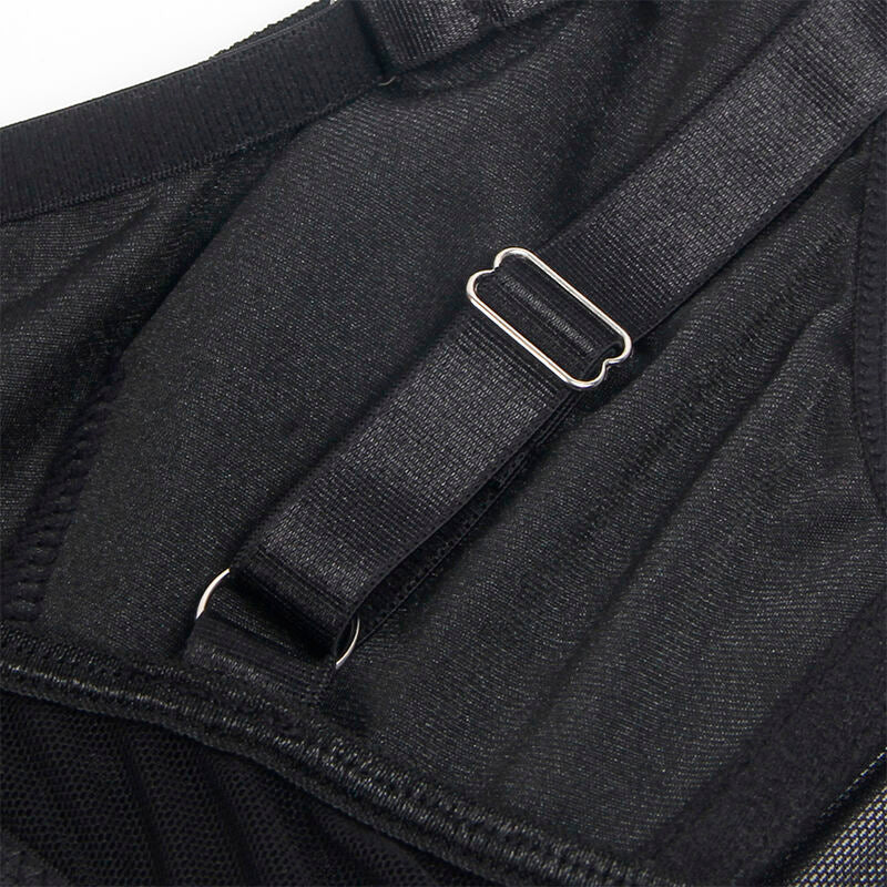 SUBBLIME - 955236 REGGISENO BONDAGE NERO CON GIARRETTIERA SET S/M