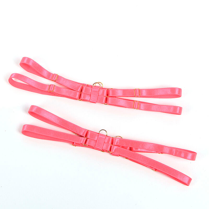 SUBBLIME - 955304 COMPLETO REGGISENO CON COLLANA E DETTAGLI GAMBA ROSA FLUO L/XL