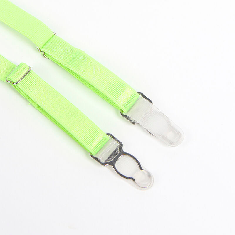 SUBBLIME - 955328 COMPLETO REGGISENO CON PIZZO E LINEE GIARRETRICI VERDE E BLU L/XL