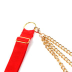 SUBBLIME - 955526 COMPLETO REGGISENO CON CATENE E CUORE IN RETE ROSSO L/XL