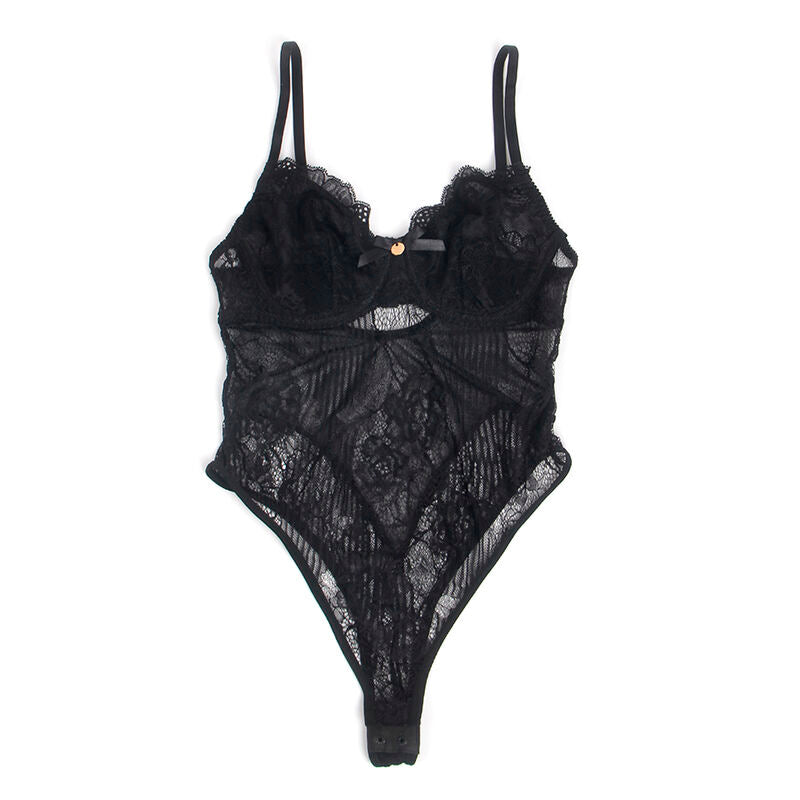 SUBBLIME - 955618 BODY IN PIZZO CON CHIUSURA INFERIORE NERO S/M