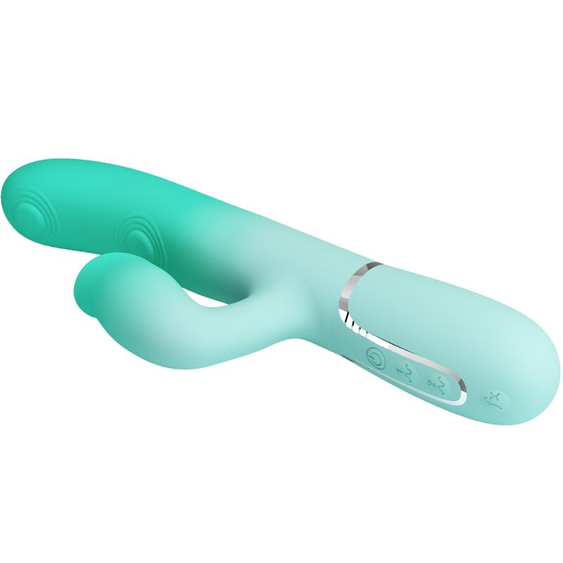PRETTY LOVE - VIBRATORE MULTIFUNZIONE CONIGLIO GIGI VERDE ACQUA