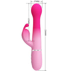 PRETTY LOVE - DEJON 3 IN 1 MULTIFUNZIONE VIBRATORE CONIGLIO ROSA