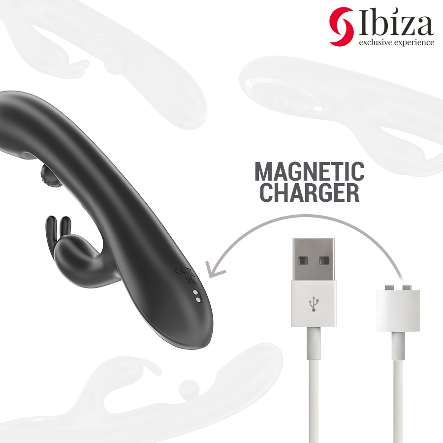 IBIZA - POTENTE VIBRATORE RABBIT CON PERLA ROTANTE MASSAGGIANTE