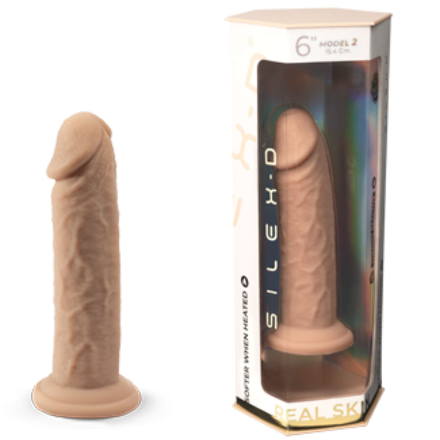 SILEXD - MODELLO PENE REALISTICO 2 SILICONE TERMOREATTIVO PREMIUM 15,4 CM