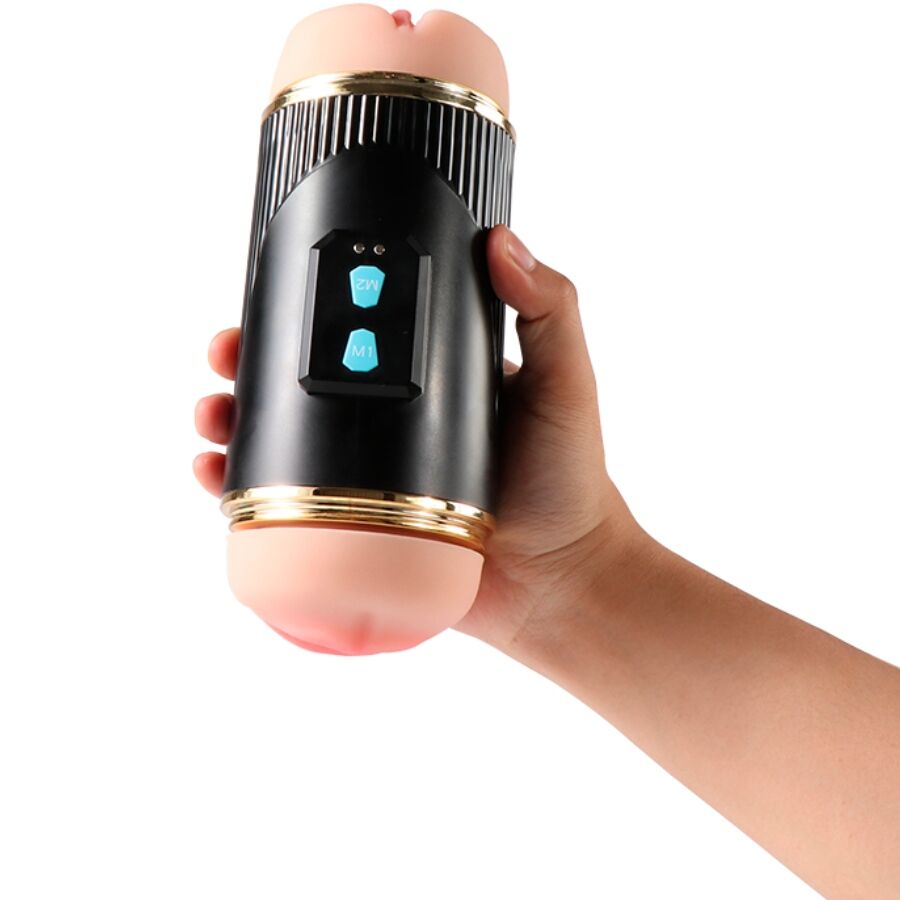 SHEQU - KAY DOPPIO MASTURBATORE CON DOPPIA BOCCA E VIBRAZIONE DELLA VAGINA