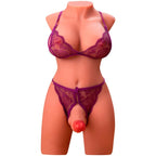 XISE - MIAH LADY BOY TORSO FEMMINILE CON DILDO CON VIBRAZIONE E SPINTA 55 CM