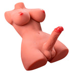 XISE - BELLISSIMO TORSO FEMMINILE LADY BOY CON DILDO CON VIBRAZIONE E SPINTA 49 CM