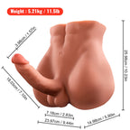 XISE - BERTLETT DILDO ASS REALISTICO DILDO E ANO MASTURBATORE POSIZIONE FRONTALE CON SPINTA 18 CM