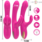 INTENSE - VIBRATORE MULTIFUNZIONE CONIGLIO BRITNEY 23 CM ROSA