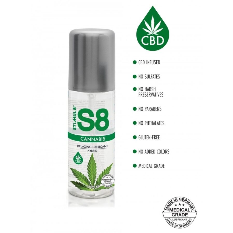 STIMUL8 - S8 LUBRIFICANTE IBRIDO ALLA CANNABIS 125 ML