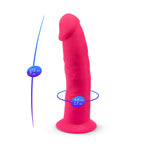 SILEXD - MODELLO PENE REALISTICO 2 ROSA + TELECOMANDO LRS 17 CM