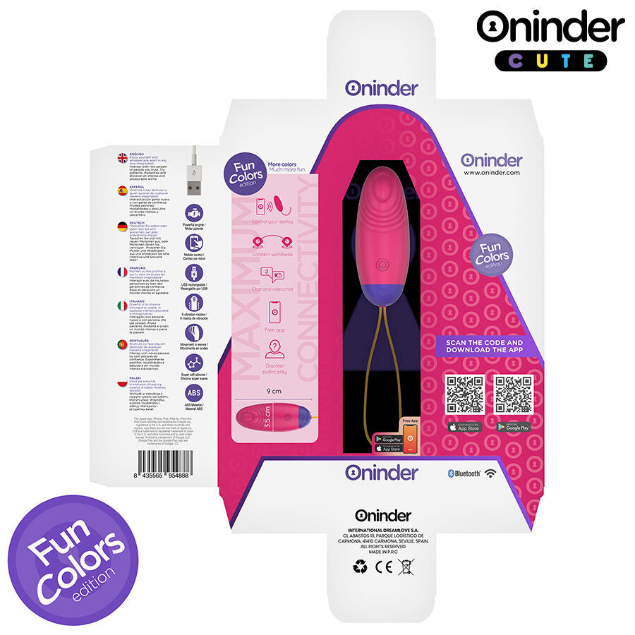 ONINDER CUTE - UOVO IN SILICONE CON VIBRO-ONDA E PIACERE - APP GRATUITA IN TUTTO IL MONDO