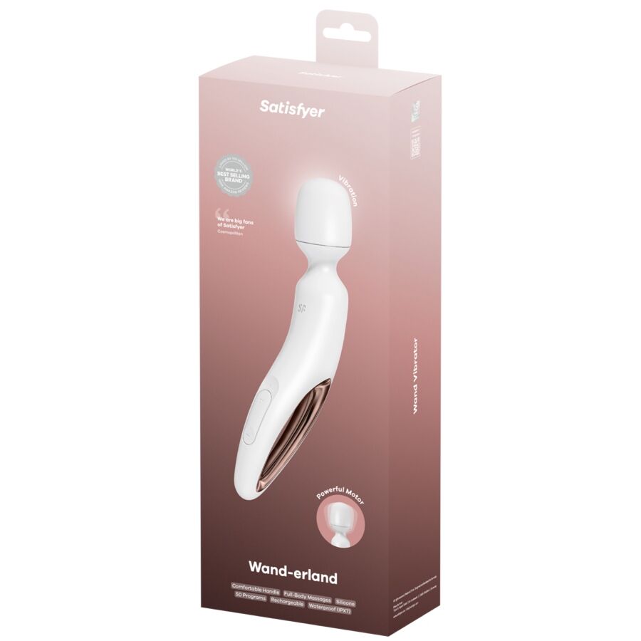 SATISFYER - BACCHETTA ERLAND MASSAGGIATORE VIBRANTE BIANCO