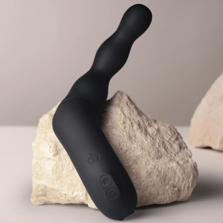 ROCKS-OFF - ADATTATORE NERO PER VIBRATORE PROSTATICO E ANALE