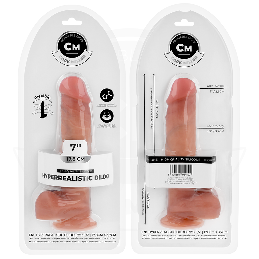 COCK MILLER - DILDO ARTICOLABILE IPERREALISTICO 17,8 CM